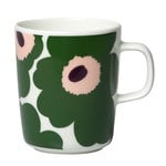 Oiva - Unikko mug 2,5 dl, white - green - peach Oiva - Unikko mug 2,5 dl, white - green - peach