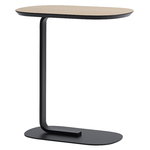 Side & end tables, Relate side table, h. 60,5 cm, oak - black, Black