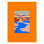 Julisteet, Orange Landscape juliste, Ruskea