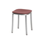 Emeco 1 Inch stool, aluminium - bordeaux