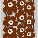 Unikko kangas, v.harmaa-ruskea-t.sininen Unikko kangas, v.harmaa-ruskea-t.sininen