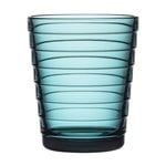 Bicchieri da acqua, Bicchiere Aino Aalto 22 cl, blu mare, 2 pz, Celeste