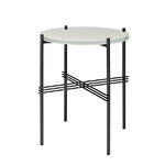 TS coffee table, 40 cm, black - white glass TS coffee table, 40 cm, black - white glass