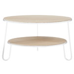 Coffee tables, Eugenie coffee table 70 cm, oak - white, Natural