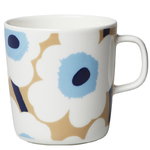 Oiva - Unikko mug 4 dl, beige-off white-blue Oiva - Unikko mug 4 dl, beige-off white-blue