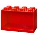 Scatole, Mensola Lego Brick Shelf 8, rosso brillante, Rosso