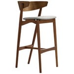 Bar stools & chairs, No 7 bar stool, 75 cm, smoked oak - grey Remix 123, Brown