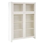 Classic vitrine, reeded glass, 104 x 149 cm, white lacquered