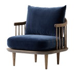 Armchairs & lounge chairs, Fly SC10 lounge chair, smoked oak - Harald2 182, Blue