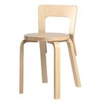 Dining chairs, Aalto chair 65, birch, Natural