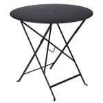 Tables de jardin, Table Bistro, 77 cm, réglisse, Noir