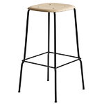 Hay Soft Edge 30 bar stool, 75 cm, black - matt lacquered oak