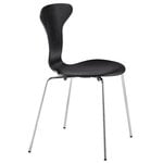 Dining chairs, Munkegaard side chair, black veneer - chrome, Black