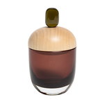 Decorative boxes, Lyyli box, medium, aubergine - olive, Red Decorative boxes, Lyyli box, medium, aubergine - olive, Red