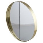 Wall mirrors, Vino 40 mirror, brass, outward, Gold
