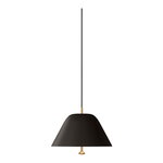 Lampade a sospensione, Lampada a sospensione Levitate, 28 cm, nero - ottone, Nero