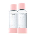 Gasatori per acqua, Bottiglia 0,5 L, set di 2, rosa, Rosa