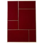 Nouveau Pin board, large, brass - red Nouveau Pin board, large, brass - red
