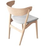 Dining chairs, No 7 chair, soaped oak - grey fabric, Gray