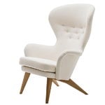 Armchairs & lounge chairs, Siesta lounge chair, oak - white Tonus 100, White