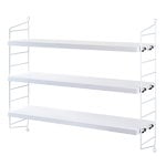 Wall shelves, String Pocket shelf, white, White
