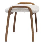 Sgabelli, Lamino stool, sheepskin, natural white, Bianco
