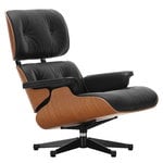 Eames Lounge Chair, new size, American cherry - black leather Eames Lounge Chair, new size, American cherry - black leather