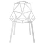 Sedie da pranzo, Sedia Chair_One, bianco - gambe in alluminio verniciato, Bianco