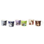 Decorative objects, Moomin mini mugs, 6 pcs, 2. classics, Multicolour