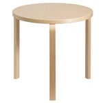 Tables de salle à manger, Table Aalto 90B, bouleau, Naturel