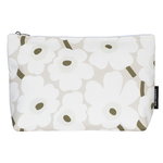 Relle Mini Unikko cosmetic bag, beige-white-grey green Relle Mini Unikko cosmetic bag, beige-white-grey green