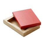 Decorative boxes, Cassetta box, natural ash - red, Natural