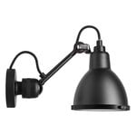 Bathroom lighting, Lampe Gras 304 Bathroom wall lamp, round shade, black, Black
