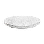 Tabletts, Terrazzo Tablett, rund, 18 cm, Weiß, Weiß