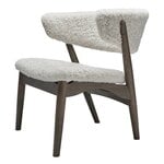 Armchairs & lounge chairs, No 7 Lounge chair, fully upholstered, dark oiled oak - sheepskin, White