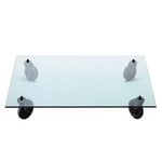 Tables basses, Table basse Tavolo con Ruote, 140 x 70 x 25 cm, Transparent