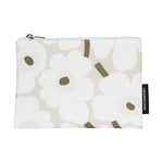 Kaika Mini Unikko pouch, beige-white-grey green Kaika Mini Unikko pouch, beige-white-grey green