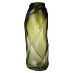 Water Swirl vase, tall, moss green
