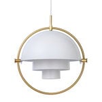 Pendant lamps, Multi-Lite pendant, small, brass - white semi matt, White