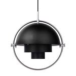 Pendant lamps, Multi-Lite pendant, small, chrome - black semi matt, Black
