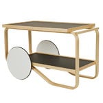 Aalto tea trolley 901, black - birch Aalto tea trolley 901, black - birch