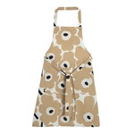 Pieni Unikko apron, off white - beige - dark blue Pieni Unikko apron, off white - beige - dark blue
