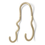 Ferm Living Curvature double hook, brass