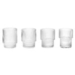 Bicchieri da acqua, Bicchieri Ripple, 4 pz, trasparenti, Trasparente