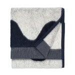 Essuie-mains et gants de toilette, Serviette pour invité Lokki, blanc cassé - bleu foncé, Bleu