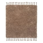Cotton rugs, Amass long pile rug, 140 x 140 cm, white pepper, Beige