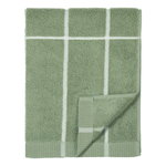 Tiiliskivi hand towel, grey green - white Tiiliskivi hand towel, grey green - white