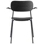 Dining chairs, Co Chair with armrests, black oak, Black