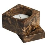 Kynttilälyhdyt, Jeu de des kynttilänjalka 1, ruskea marmori, Ruskea
