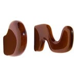 Wall hooks, Klump wall hook, kit of 2, brown, Brown